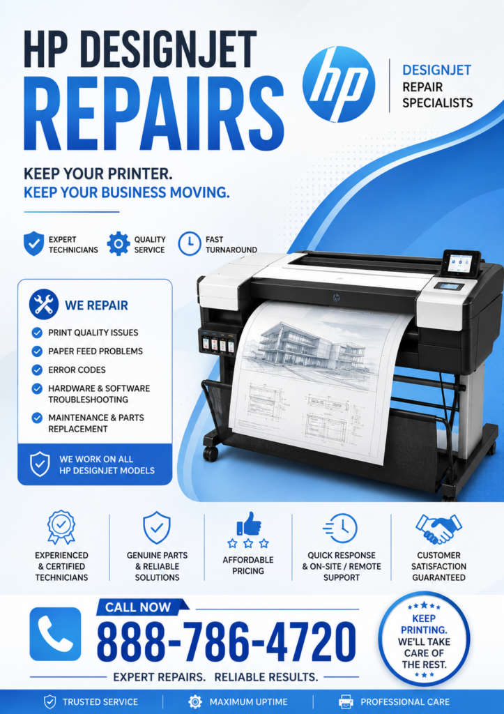 HP DesignJet Plotter Repair Service Los Angeles